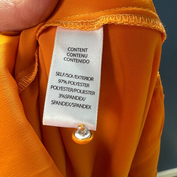 WAYF Goldenrod Marigold Orange Savoia Belted Wrap Midi SizeS - Picture 4 of 7